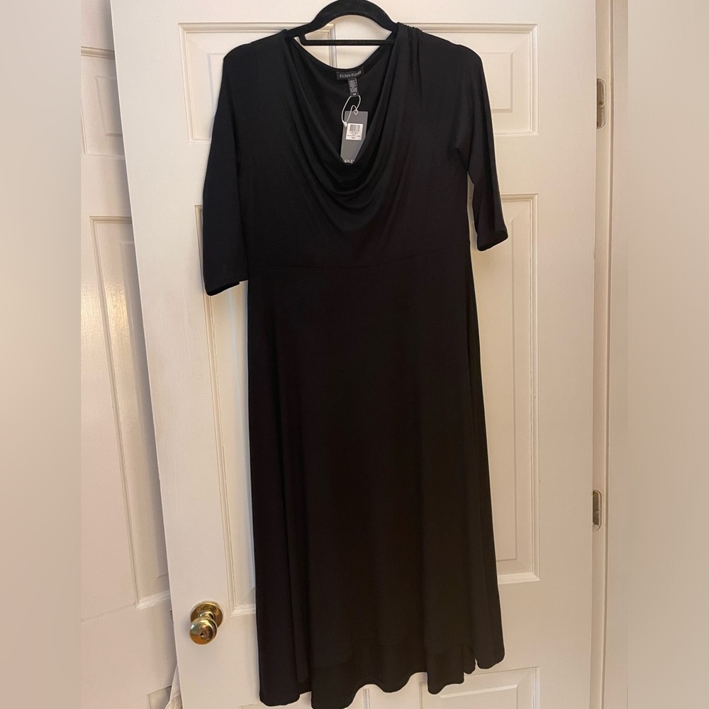 Eileen Fisher Fine Jersey Cowl Neck Dress